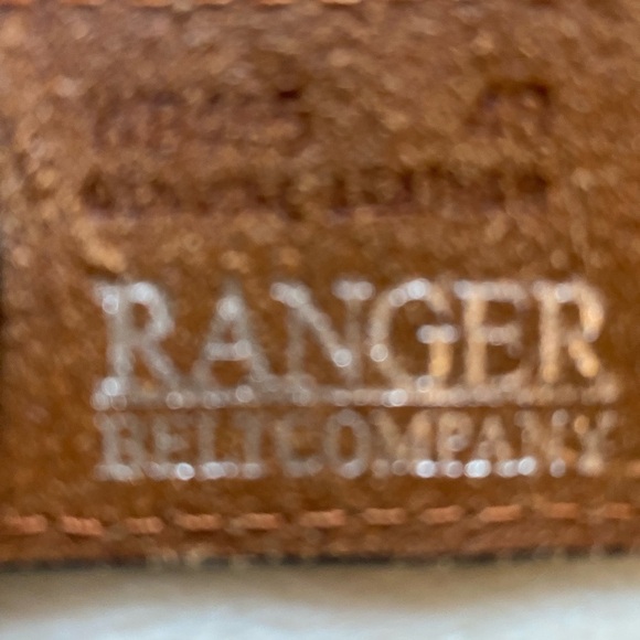 Belt with Silver Tone Studded Detailing, Calf Hair, and Western Charm Sz 40 - Picture 2 of 5